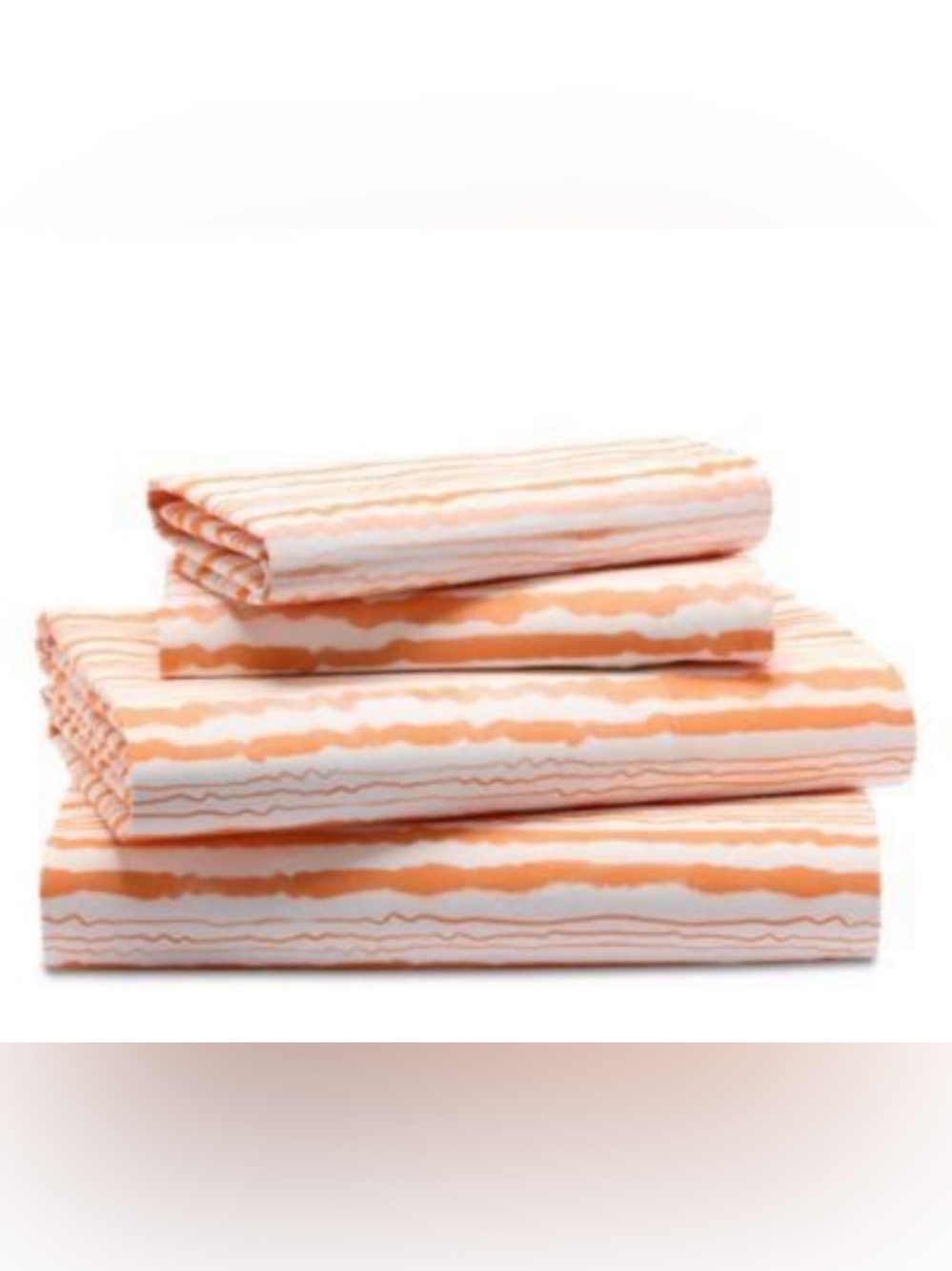 Coniglio‎ Palm Beach Cabana striped Orange Striped Cotton twin sheet set
